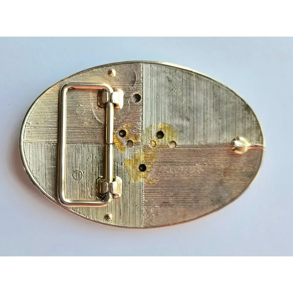 Belt Buckle VFW Blue Red Gold Veterans of Foreign Wars 1980s